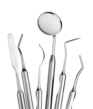 Instrumente eines Zahnarztes